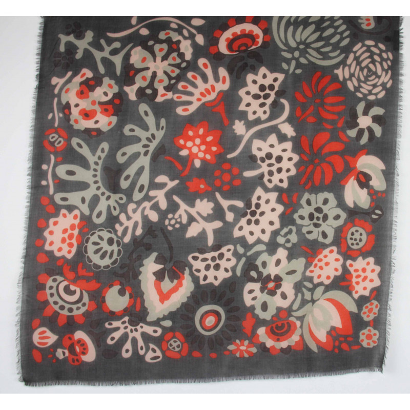 Wool Square Girandole Marron Brown 