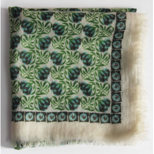 Carré Laine Poème Vert Green