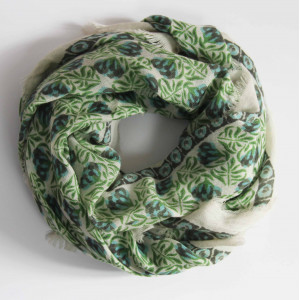 Carré Laine Poème Vert Green