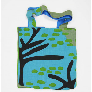 Cabas en coton upcycling Palenque Vert Green