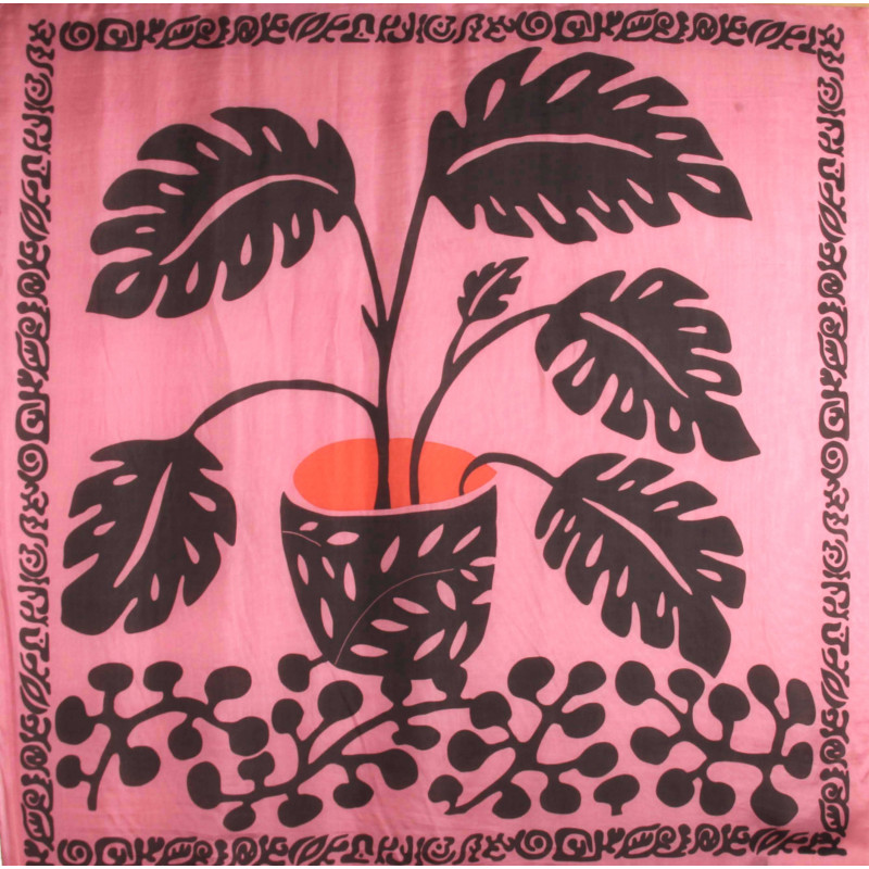 Carré Soie Panama Marron Brown