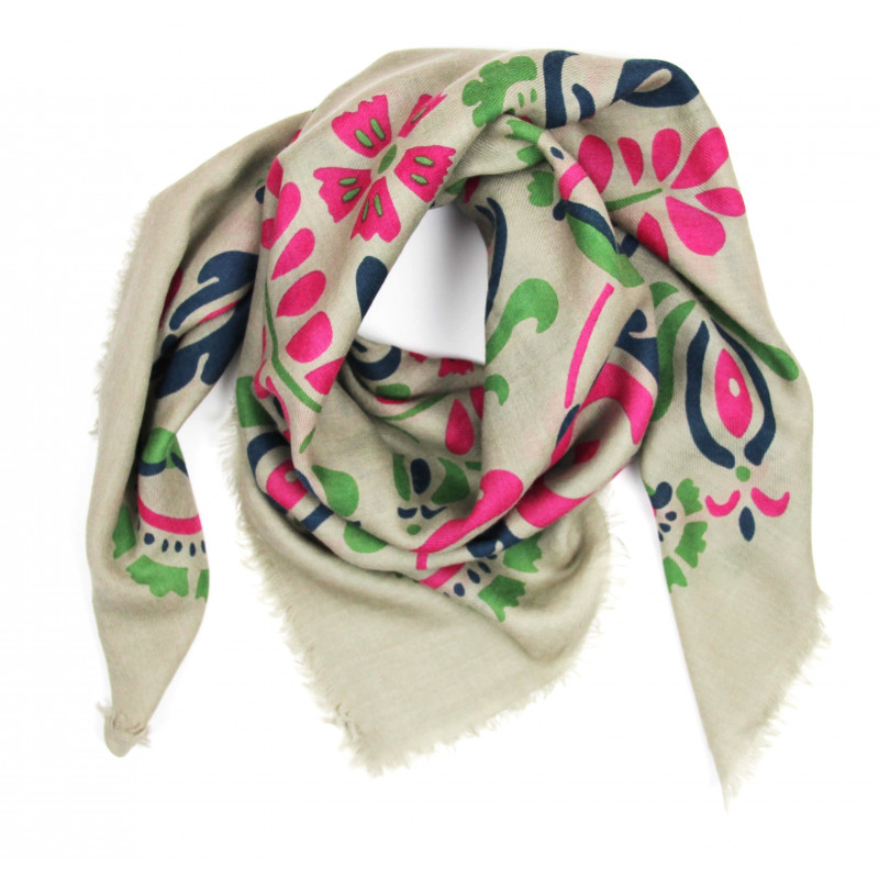 Carré Laine Tatiana Fuchsia