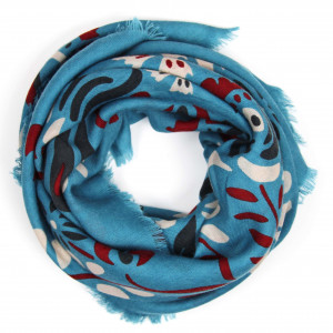 Carré Laine Tatiana Turquoise