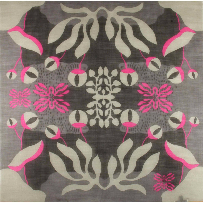 Carré Laine Abysse Fuchsia