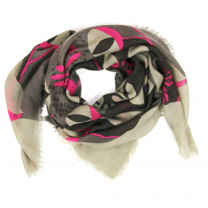 Carré Laine Abysse Fuchsia