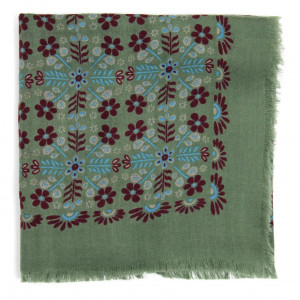 Wool Square Agata Kaki