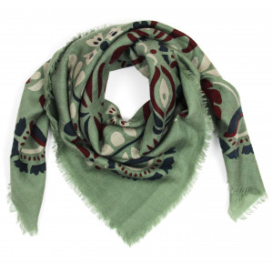 Carré Laine Tatiana Kaki