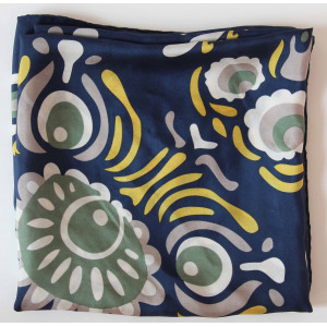 Carré Soie Anastasia Marine/ Navy