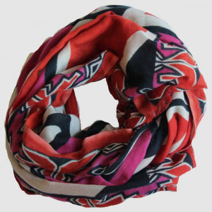 XL Wool Scarf Ndebele Orange