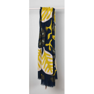 foulard Coton Bio Equateur Marine