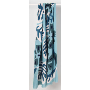 foulard Coton Bio Equateur Bleu