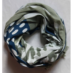 Foulard Coton Bio Onirique Kaki