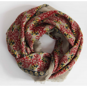 Wool Square Poème Rouge Red