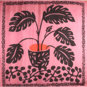 Carré Soie Panama Marron Brown