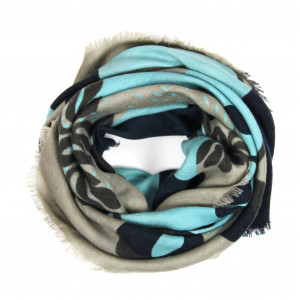 Wool Square Abysse Bleu