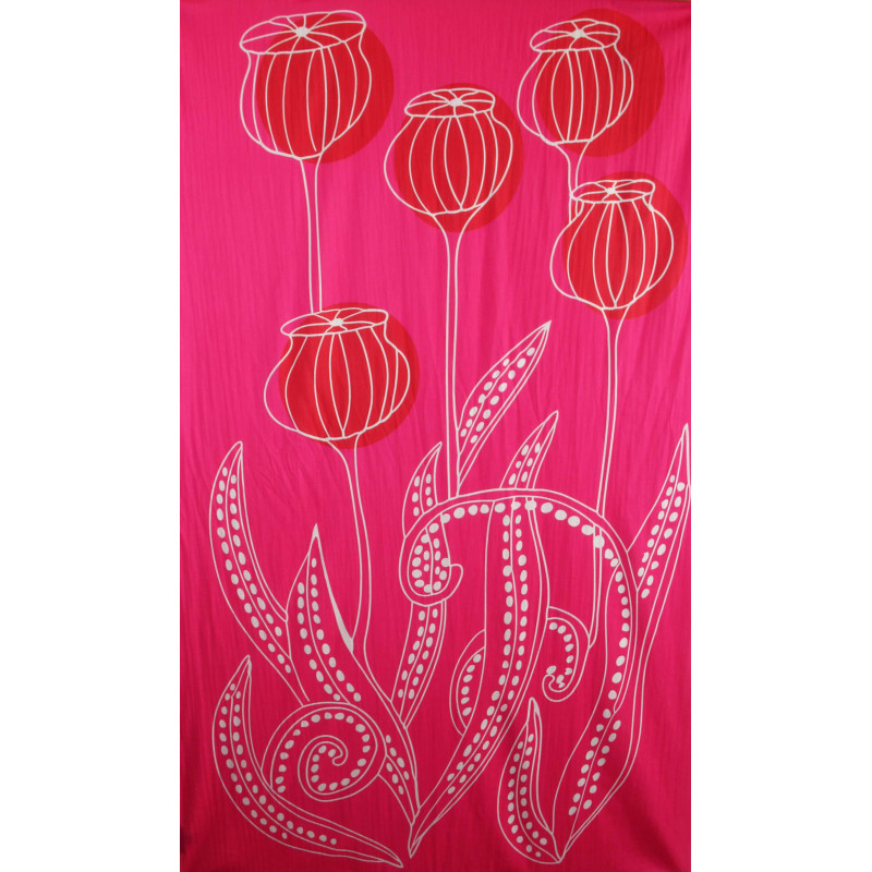 Foulard Coton Bio Mekong Fuchsia