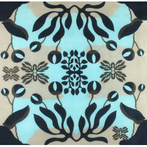 Carré Laine Abysse Bleu