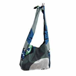 Sac Bobby en Soie Paon Gris