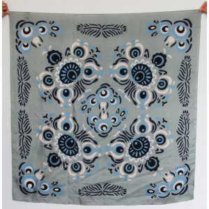 Carré Soie Anastasia Bleu/ Blue