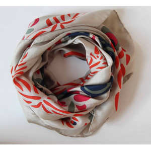 Carré Soie Anastasia Beige