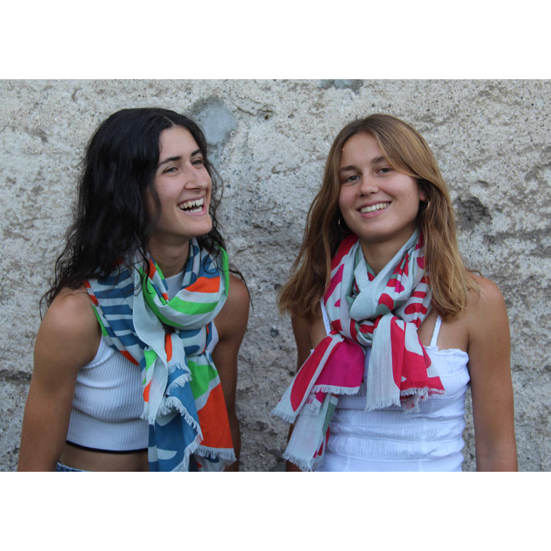 Foulard Coton Bio Shangha (Panafrica) Fuchsia