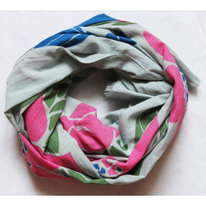 Foulard Coton Bio Poppy Pastel