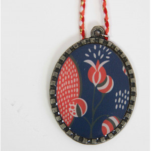 Medaille Ovale Onirique Marine