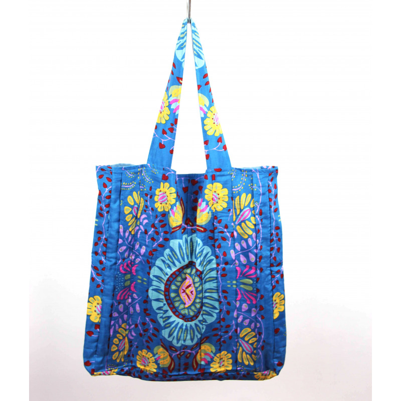 Sac Musette en soie Marushka Bleu