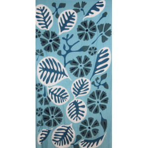 foulard Coton Bio Equateur Bleu