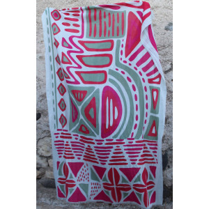 Foulard Coton Bio Shangha (Panafrica) Fuchsia