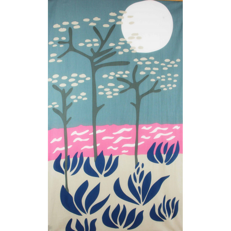 Foulard Coton Bio Cap Breton Bleu Blue