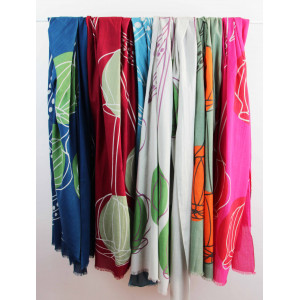 Foulard Coton Bio Mekong Bordeaux