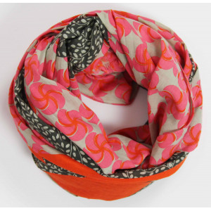Foulard Coton Bio Baobab Rose Pink