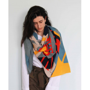 Foulard Coton Bio Sunshine Bleu/ Blue