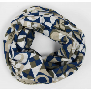 Foulard Coton Bio Bergen Marine Navy