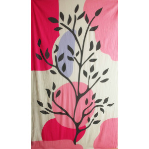 Foulard Coton Bio Sycomore Fuchsia