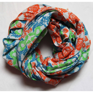 Foulard Coton Bio Baroque Orange