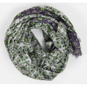 Foulard Coton Bio Tetouan Prune Purple