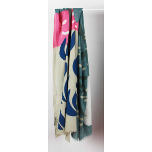 Foulard Coton Bio Cap Breton Bleu Blue