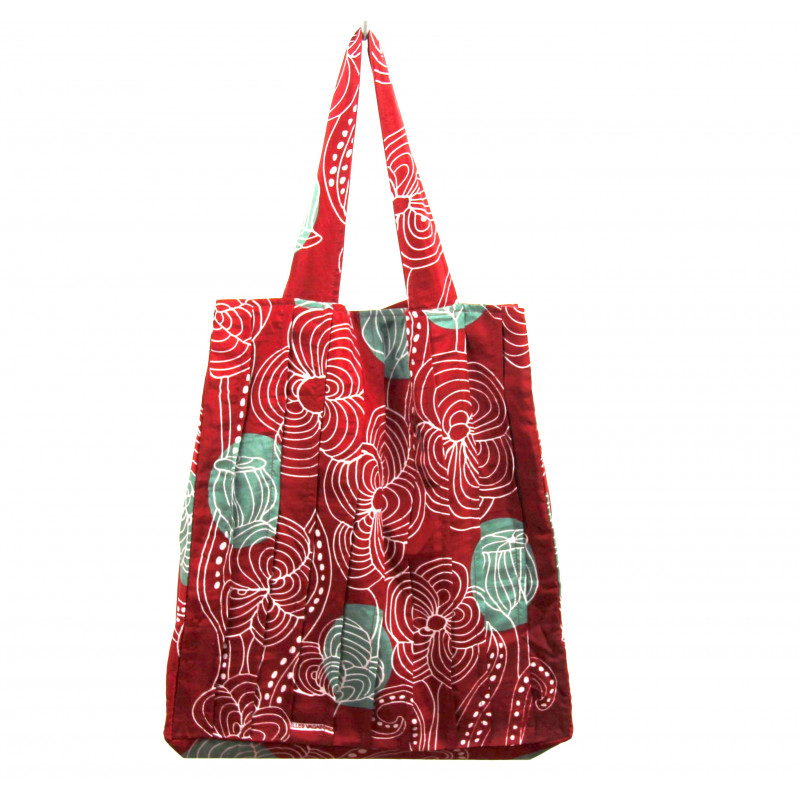 Upcycling Silk Bag Musette Mandalay Rouge