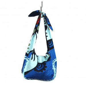 Upcycling Silk Bag Bobby Mogador Bleu