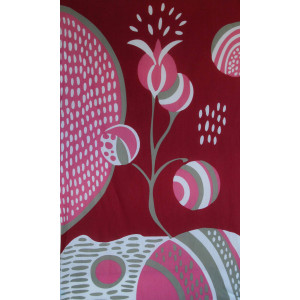 Foulard Coton Bio Onirique Rouge Red