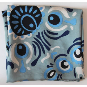 Carré Soie Anastasia Bleu/ Blue