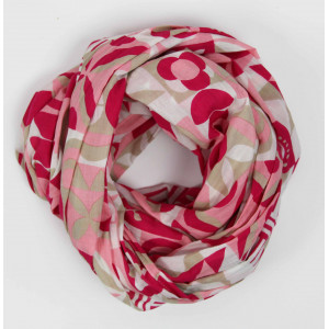 Foulard Coton Bio Bergen Fuchsia
