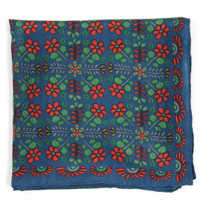 Carré Soie Nina Bleu