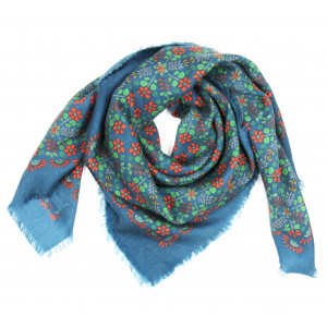 Wool Square Agata Bleu Blue