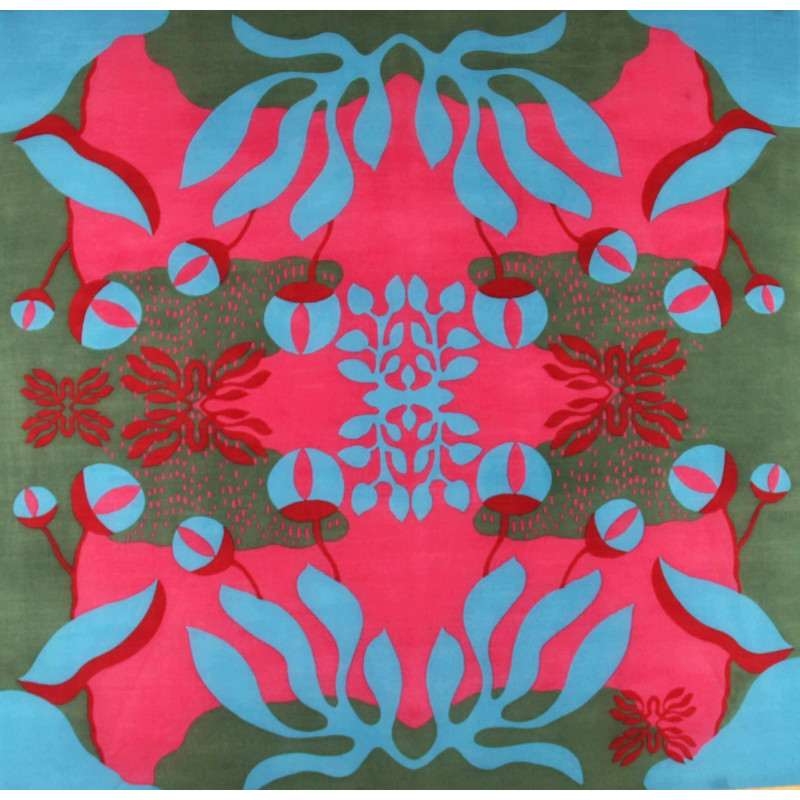 Wool Square Abysse Rouge