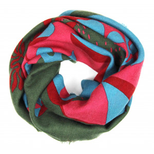 Wool Square Abysse Rouge