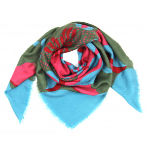 Wool Square Abysse Rouge