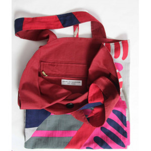 Cabas en Coton Upcycling Sunshine Rouge Red